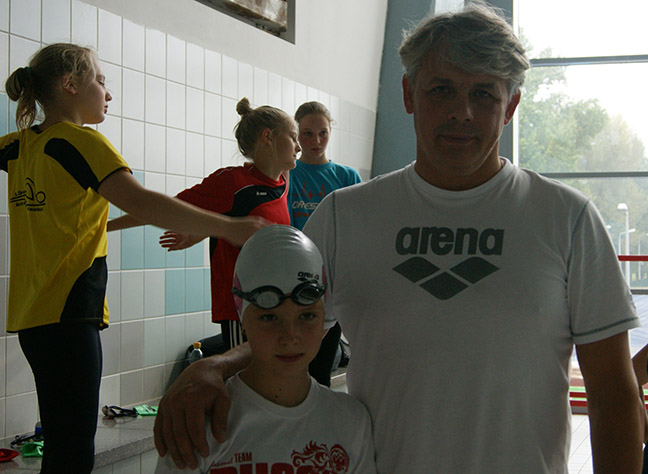 Владимир Чекутов с дочкой Анной в Германии