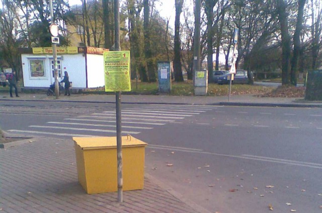На улицах Калининграда появились жёлтые металлические ящики