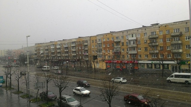 На Пасху в Калининграде выпал снег