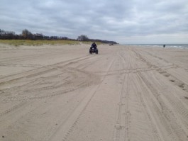 В Янтарном участники мотокросса уничтожают пляж (фото)