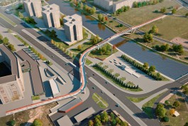 В мае власти объявят конкурс на проектирование пешеходного моста от Дома Советов на Остров