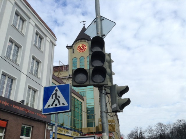 В районе площади Победы в Калининграде не работают светофоры (фото)