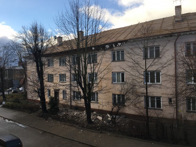 В Калининграде при ремонте крыши обвалилась часть немецкого дома