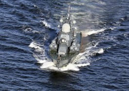 Корабли Балтийского флота провели учебные стрельбы в море