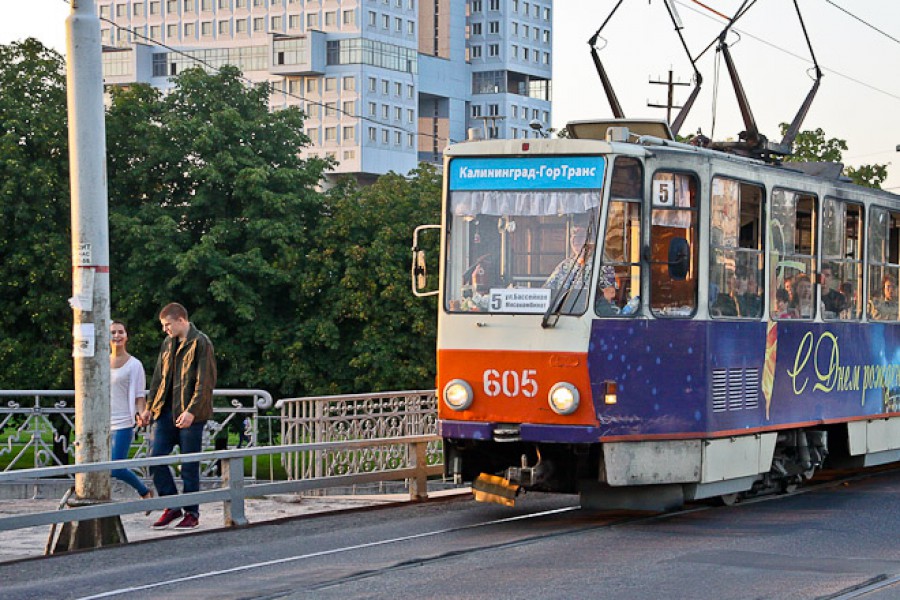В Калининграде на месяц меняется схема движения трамваев