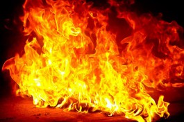 Ночью в Калининграде загорелись две машины: огонь перекинулся на здание склада