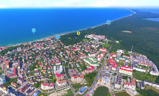 «Взгляд с неба»: местные интернет-разработчики создали 360-градусную панораму Зеленоградска
