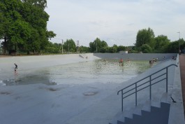 В Славске завершают ремонт открытого бассейна с минеральной водой
