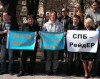 Бывшие сотрудники «КД авиа» пикетировали здание банка «Санкт-Петербург»