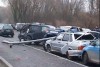На улице Транспортной в Калининграде водитель устроил массовое ДТП на парковке (видео)