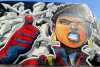 В центре Калининграда уличные художники расписали стену граффити