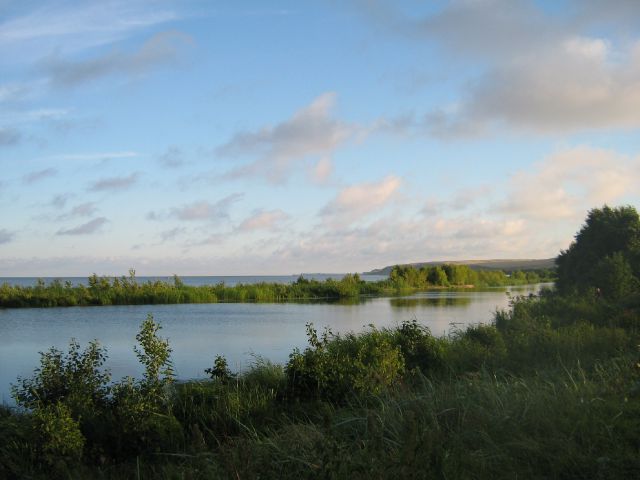 Озеро возле пос. Морское на закате