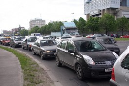Из-за ДТП на Московском проспекте образовалась пробка