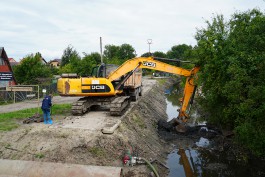 В Калининграде завершили расчистку двух участков реки Товарной