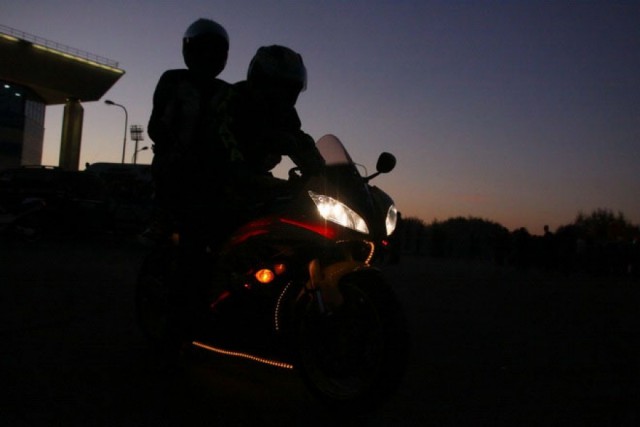 ГИБДД просит калининградских мотоциклистов использовать светоотражатели