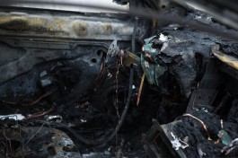 На улице Докука в Калининграде сгорел сарай с автомобилем