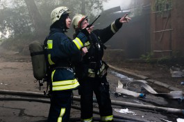На Калининградском шоссе в Светлогорске сгорело заброшенное здание