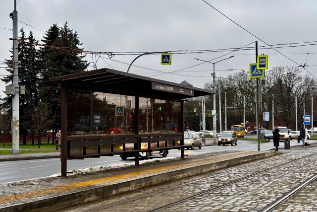 Обновлённые трамвайные остановки на улице 9 Апреля в Калининграде планируют открыть 15 декабря