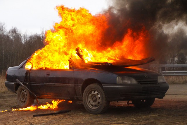 За сутки в Калининградской области сгорели два автомобиля