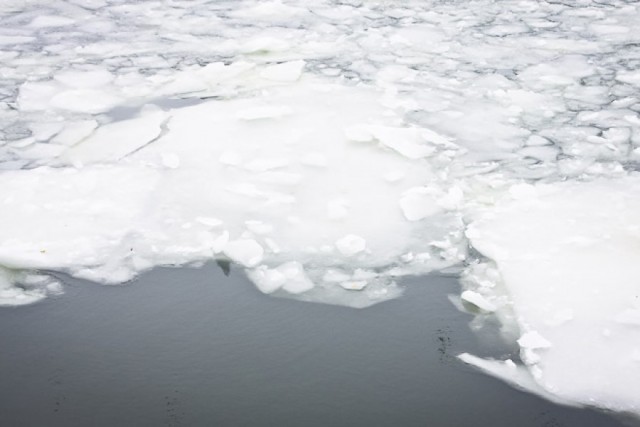 В Куршском заливе автомобиль с людьми провалился под лёд 