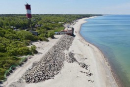 «Балтберегозащита»: Подрядчик укрепил 140 метров пляжа в посёлке Лесном на Куршской косе