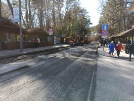В Светлогорске начался ремонт двух участков на центральной улице