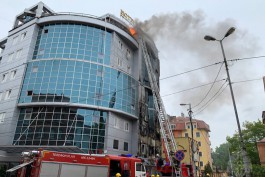 На улице Богдана Хмельницкого в Калининграде горит отель «Мартон»
