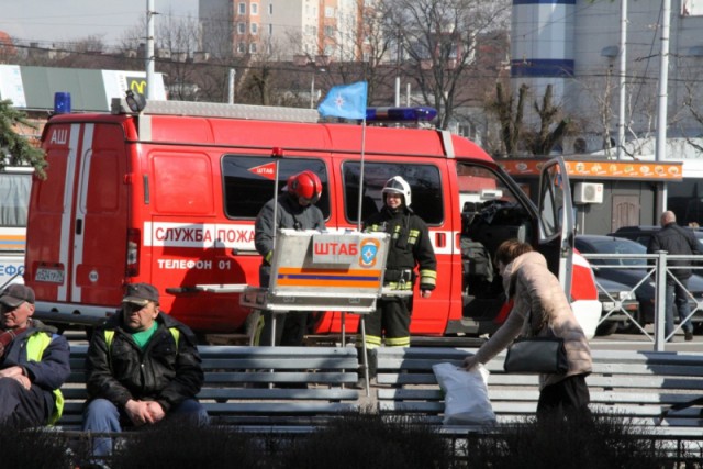 На Южном вокзале в Калининграде прошли учения по ликвидации крупного возгорания (фото) (фото)