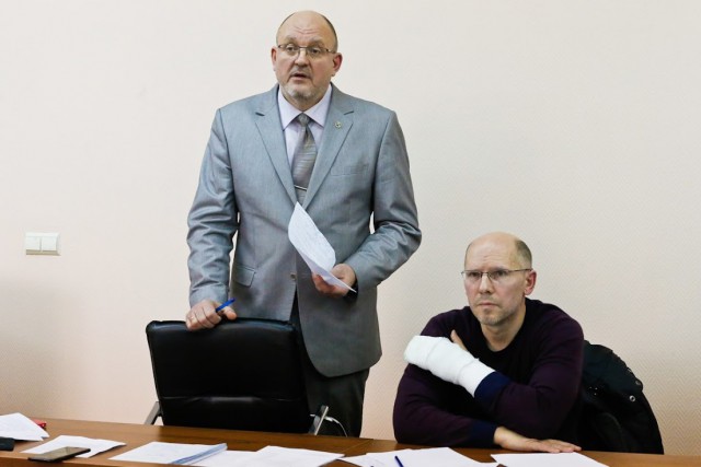 Олег Вышинский и Игорь Рудников на заседании суда 3 ноября