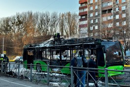 При возгорании троллейбуса на Московском проспекте пострадали четыре человека