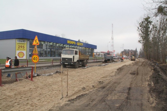 В 2019 году всю улицу Гагарина в Калининграде планируют расширить до четырёх полос