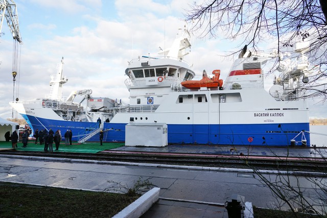 На заводе «Янтарь» в Калининграде построили траулер для рыболовов Камчатки