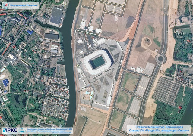Стадион «Калининград» сфотографировали из космоса