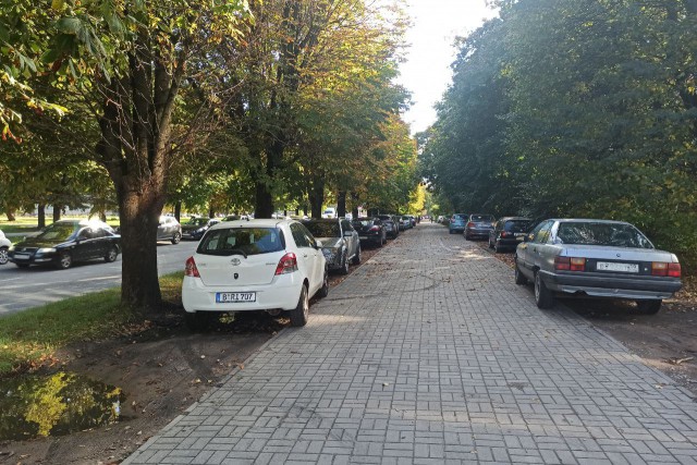 В мэрии рассказали, почему не могут убрать стихийную парковку на улице Сергеева в Калининграде