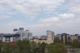 Над центром Калининграда пролетели 20 военных самолётов и вертолётов