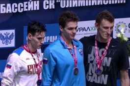 Александр Садовкников в окружении серебряного и бронзового призёра чемпионата России