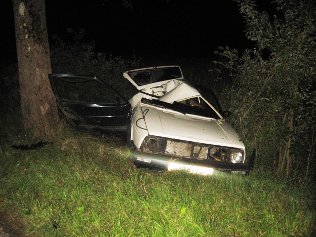 Ночью в Краснознаменском округе машина въехала в дерево: погибли два подростка