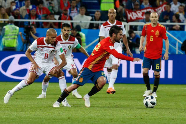 Сборная Испания сыграла вничью с Марокко в Калининграде