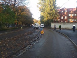 На улице Киевской в Калининграде маршрутка сбила 65-летнюю женщину