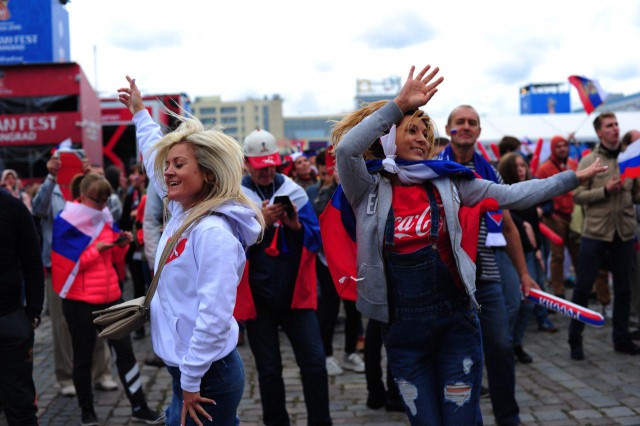 Калининградские фанаты болели за Россию как на «домашнем» матче