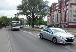 На ул. Куйбышева в Калининграде «Хёндай» врезался в автобус 
