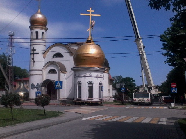 В Гурьевске поменяют купол храма Вознесения Господня