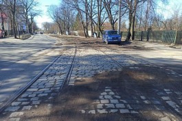 В Калининграде демонтируют часть трамвайных путей на проспекте Победы 