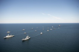 В Балтийском море стартовали совместные учения военных кораблей Литвы, Латвии и Германии