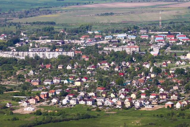 Вид на Гвардейск с высоты самолёта