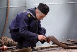 В Балтийске спустили на воду новый буксир ВМФ