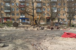 В Калининграде возобновили благоустройство пешеходной зоны на улице Соммера (фото)