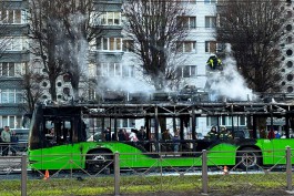 На Московском проспекте в Калининграде выгорел новый троллейбус (фото)