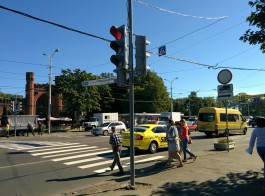 Из-за новых светофоров в районе площади Василевского образовались пробки