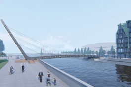 Пешеходный мост с улицы Гюго на остров Канта не успеют построить к апрелю 2024 года